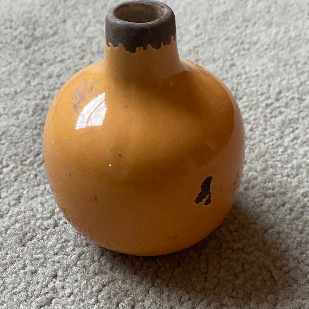 Yellow Ceramic Bud Vase